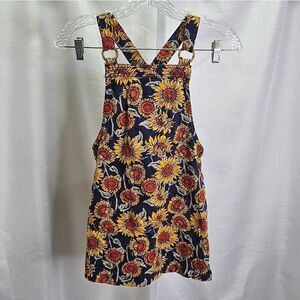 Cynthia Rowley Kids Blue Sunflower Overall Dress Size 8